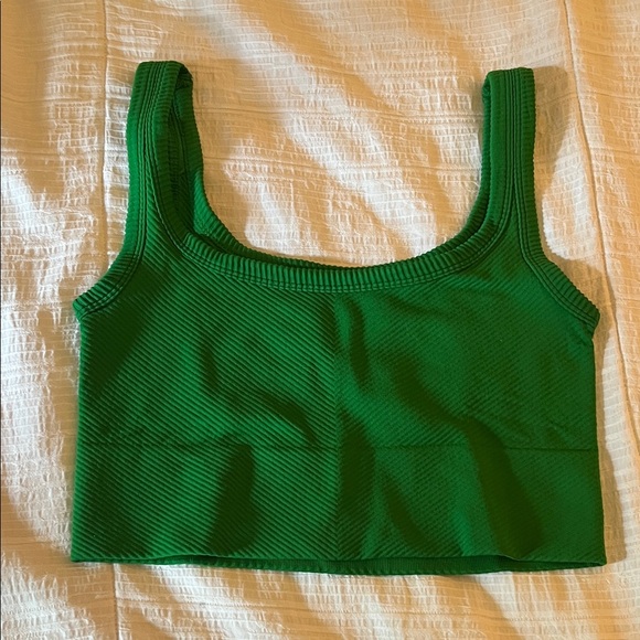 Nikibiki Green Ribbed Cropped Tank Top - Size O/S - Picture 1 of 5